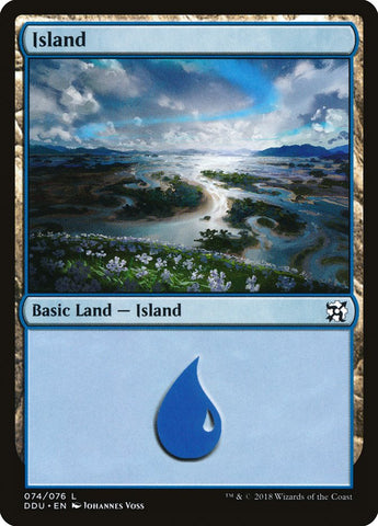 Island (#74) [Duel Decks: Elves vs. Inventors]