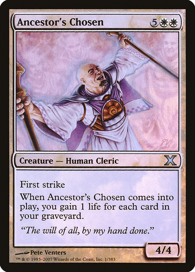 Ancestor's Chosen (Premium Foil) [Tenth Edition]