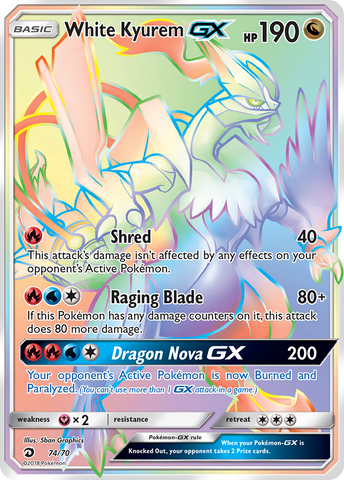 Kyurem blanc GX (74/70) [Soleil et lune : Majesté du dragon] 