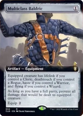 Baldric multiclassé (art étendu) [Commander Legends: Battle for Baldur's Gate]