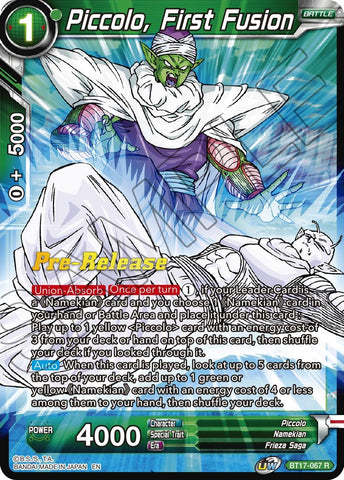 Piccolo, First Fusion (BT17-067) [Promociones de presentación de Ultimate Squad] 