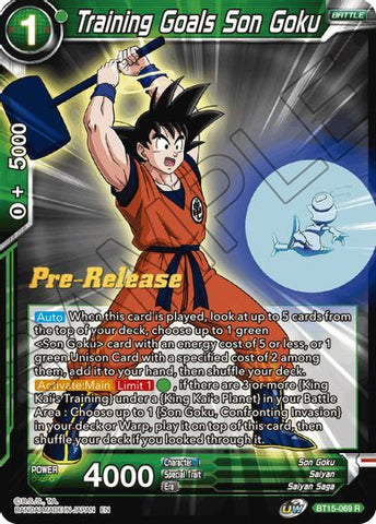 Training Goals Son Goku (BT15-069) [Promociones de presentación de Saiyan Showdown] 