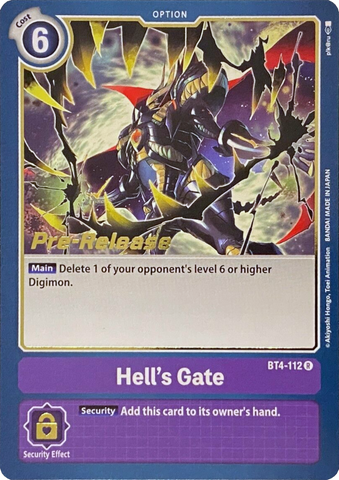 Hell's Gate [BT4-112] [Promociones previas al lanzamiento de Great Legend] 