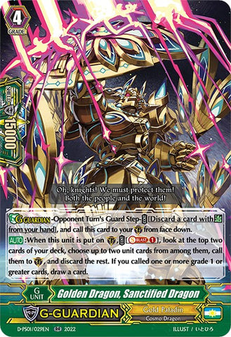 Golden Dragon, Sanctified Dragon (D-PS01/029EN) [P Clan Collection 2022]