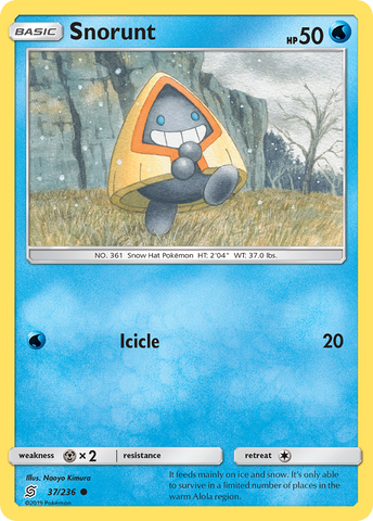 Snorunt (37/236) [Sol y Luna: Mentes unificadas] (Error de imprenta brillante) 