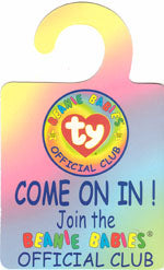 Beanie Babies Official Club Door Hanger