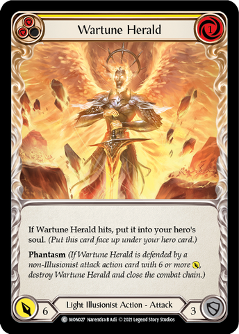 Wartune Herald (jaune) [MON027-RF] 1ère édition Rainbow Foil 