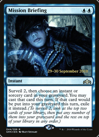 Mission Briefing  (Prerelease) [Guilds of Ravnica Prerelease Promos]