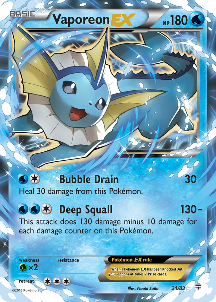 Vaporeon EX (24/83) [XY: Generaciones] 