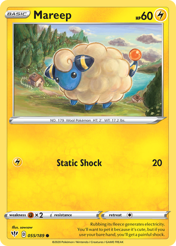 Mareep (55/189) [Épée et Bouclier : Ténèbres en feu] 