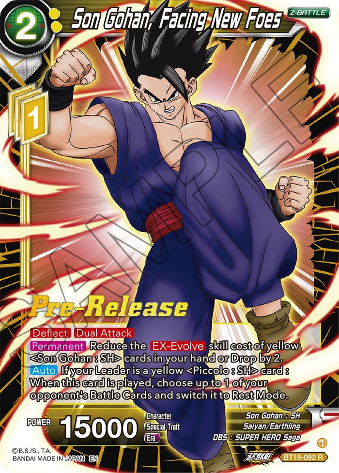 Son Gohan, face à de nouveaux ennemis (BT18-092) [Dawn of the Z-Legends Prerelease Promos] 