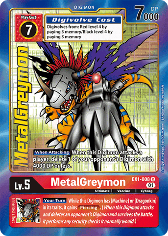 MetalGreymon [EX1-008] (Arte alternativo) [Colección clásica] 