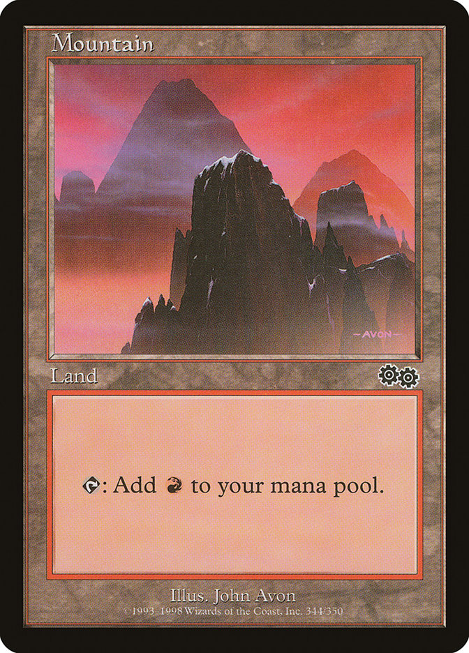 Mountain (#344) [Urza's Saga]