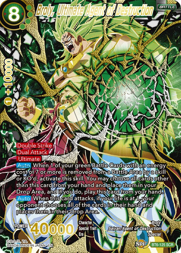 Broly, Ultimate Agent of Destruction (SCR) (BT6-125) [Conjunto del 5.º aniversario] 