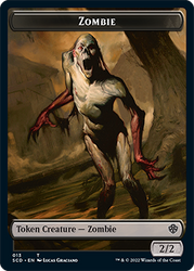 Zombie // Ficha de doble cara de Zombie Knight [Mazos de comandante de inicio] 