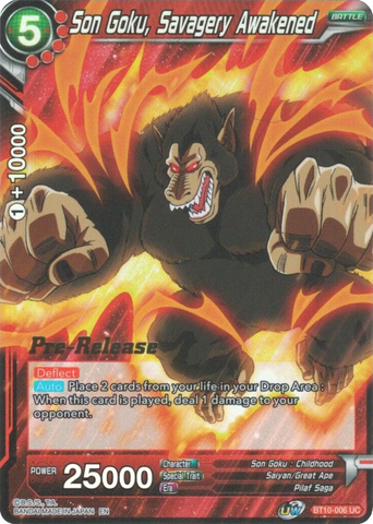 Son Goku, Savagery Awakened (BT10-006) [Promociones preliminares de Rise of the Unison Warrior] 
