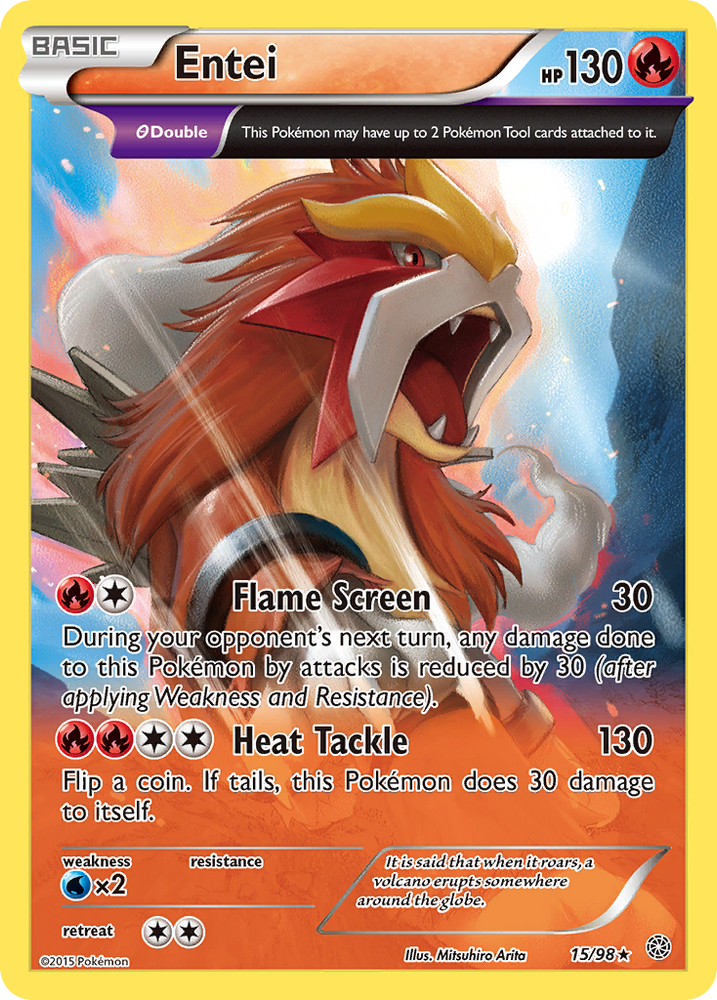 Entei (15/98) [XY : Origines Anciennes] 