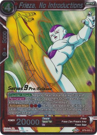 Frieza, No Introductions (Universal Onslaught) [BT9-003]