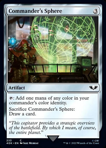 Commander's Sphere (233) (Surge Foil) [Universes Beyond: Warhammer 40,000]