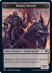 Zombie // Ficha de doble cara de Zombie Knight [Mazos de comandante de inicio] 