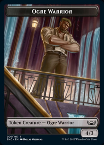 Ogre Warrior // Rhino Warrior Double-sided Token [Streets of New Capenna Tokens]