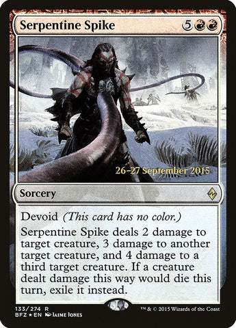 Serpentine Spike [Promotions d'avant-première Battle for Zendikar] 