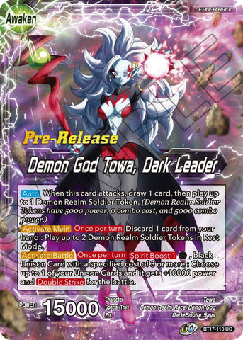 Towa // Demon God Towa, Dark Leader (BT17-110) [Promociones de presentación de Ultimate Squad] 