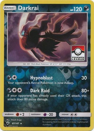 Darkrai (87/147) (promoción de la liga) [Sol y luna: sombras ardientes] 