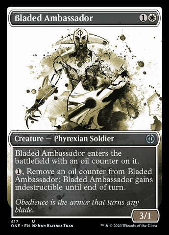 Bladed Ambassador (Showcase Ichor Step-and-Compleat Foil) [Phyrexia: All Will Be One]