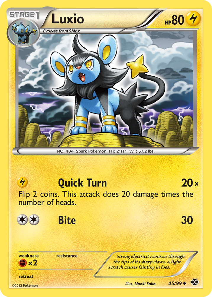 Luxio (45/99) [Noir et Blanc : Prochaines Destinées] 