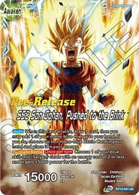 Son Gohan // SS2 Son Gohan, Pushed to the Brink (BT13-031) [Supreme Rivalry Prerelease Promos]