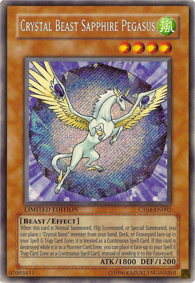 Cristal Bête Saphir Pégase [CT04-EN002] Secret Rare 