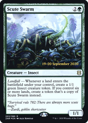 Scute Swarm  [Zendikar Rising Prerelease Promos]