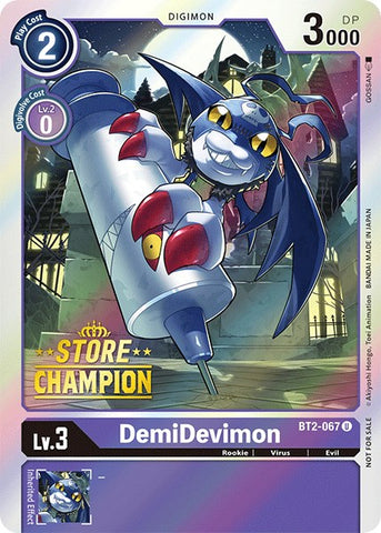 DemiDevimon [BT2-067] (Store Champion) [Release Special Booster Promos]