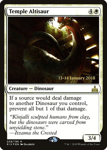 Temple Altisaur (Avant-première) [Rivals of Ixalan Prerelease Promos] 