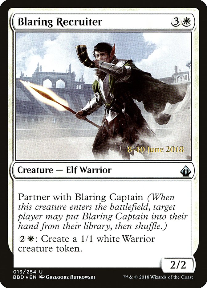 Blaring Recruiter  (Prerelease) [Battlebond Promos]