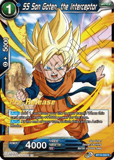 SS Son Goten, the Interceptor (BT16-028) [Promociones preliminares de Realm of the Gods]