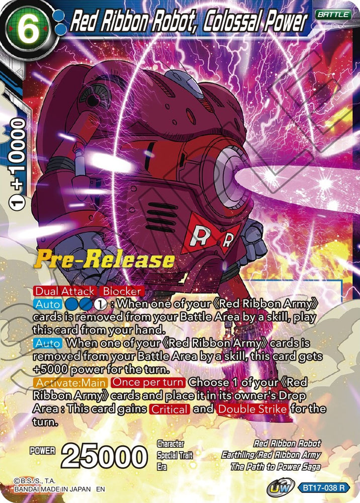Robot Red Ribbon, Colossal Power (BT17-038) [Promociones preliminares de Ultimate Squad] 