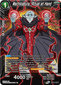 Mechikabura, Ritual at Hand (Rare) [BT13-143]