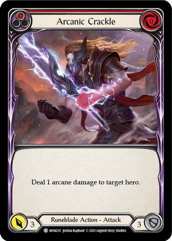 Arcanic Crackle (Rouge) [MON235-RF] 1ère édition Rainbow Foil 