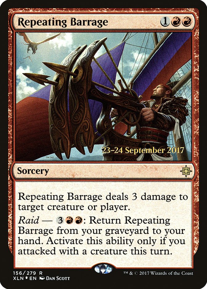 Repeating Barrage  (Prerelease) [Ixalan Prerelease Promos]