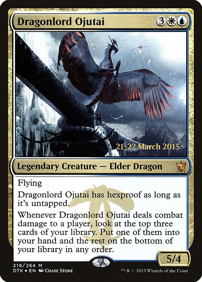 Dragonlord Ojutai (Avant-première) [Dragons of Tarkir Prerelease Promos] 