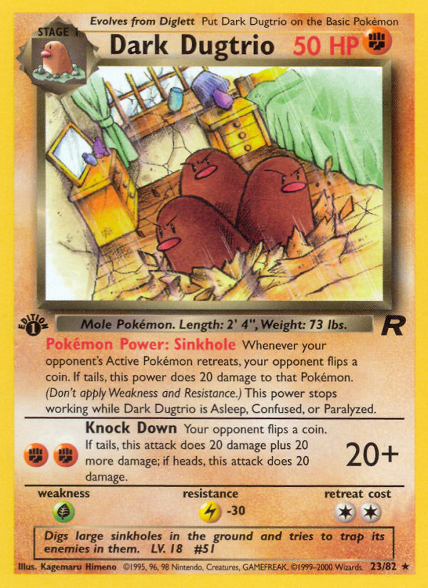 Dark Dugtrio (23/82) [Team Rocket 1.ª edición] 