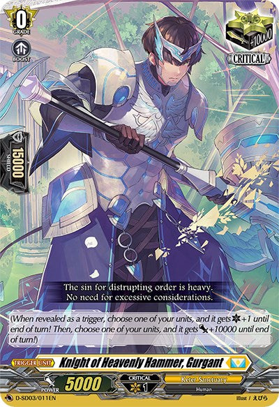 Knight of Heavenly Hammer, Gurgant (D-SD03/011EN) [Tohya Ebata: Apex Ruler]