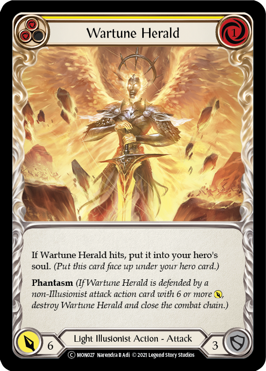 Wartune Herald (Amarillo) [U-MON027-RF] Lámina arcoíris ilimitada 