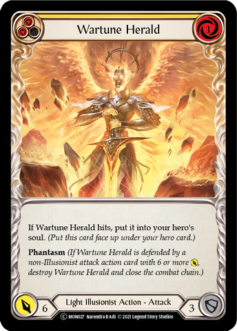 Wartune Herald (Yellow) [U-MON027-RF] Unlimited Rainbow Foil