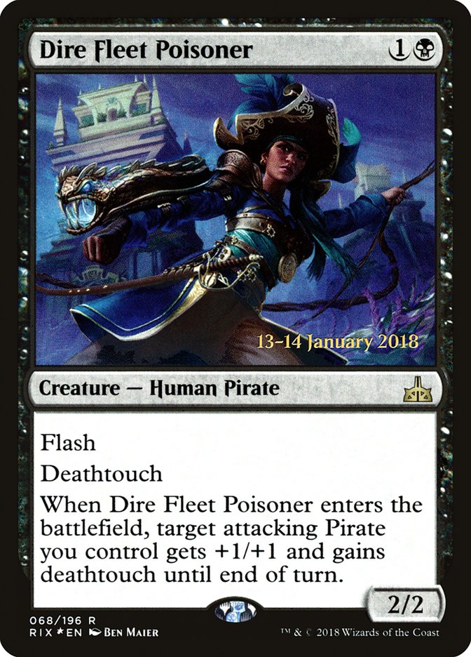 Dire Fleet Poisoner (Avant-première) [Rivals of Ixalan Prerelease Promos] 