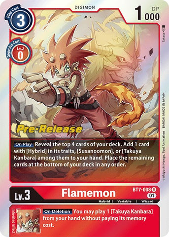 Flamemon [BT7-008] [Next Adventure Pre-Release Cards]