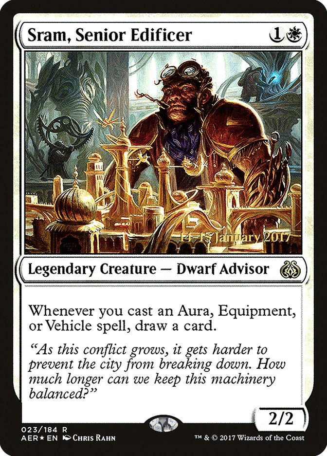 Sram, Senior Edificer  (Prerelease) [Aether Revolt Prerelease Promos]