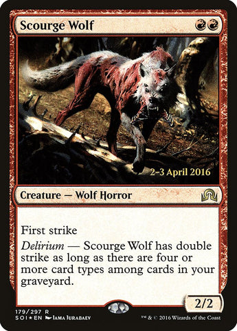 Scourge Wolf (Prerelease) [Shadows over Innistrad Prerelease Promos]